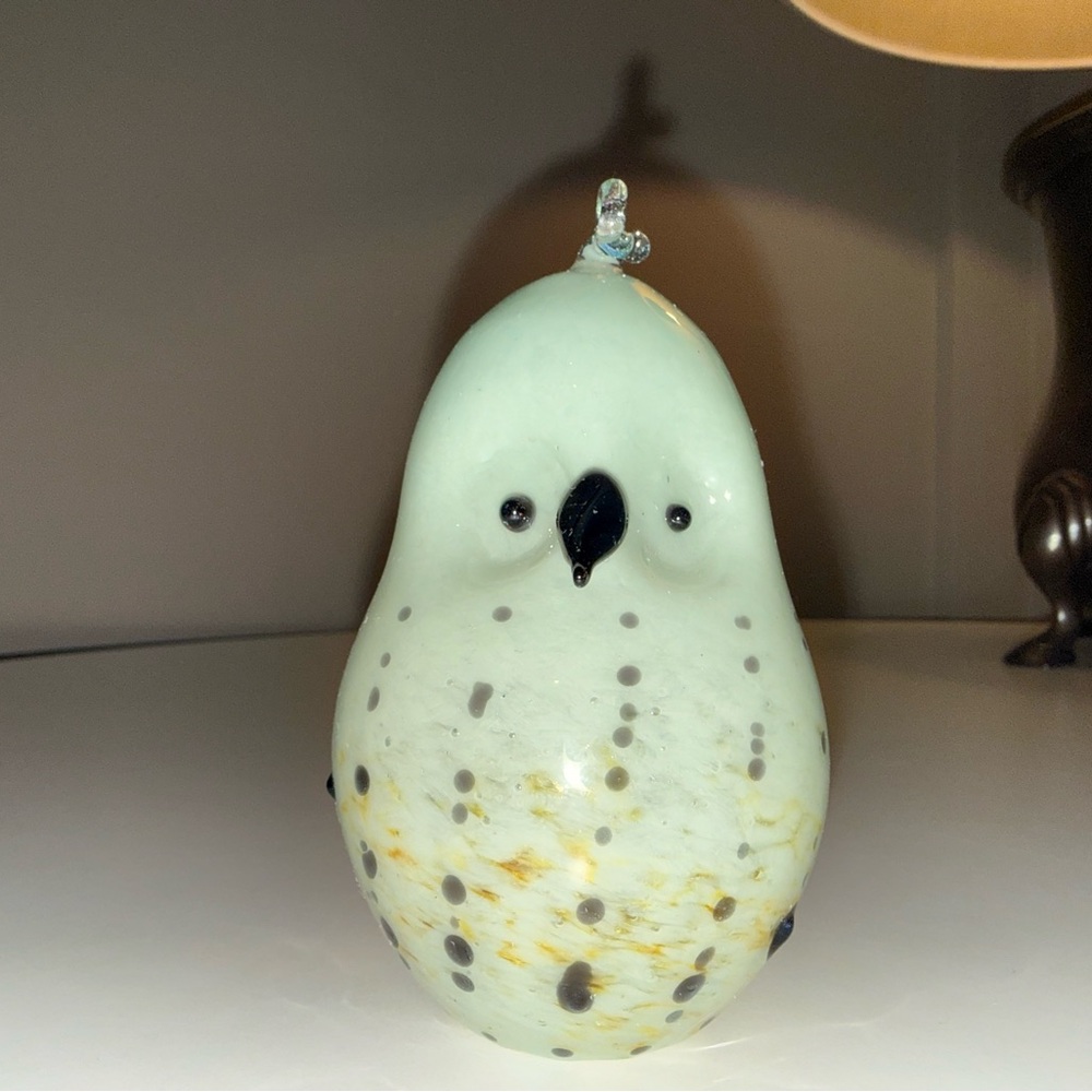 Cute Whimsical Owl - Handblown Christmas Glass Decor Ornament